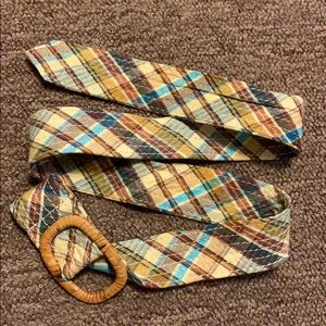 J. Crew plaid fabric belt